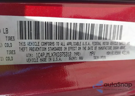 2019 Jeep Cherokee Latitude Plus 4X4 из США, поврежденный, VIN 1C4PJMLX7KD375312